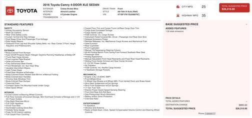 2016 Toyota Camry XLE