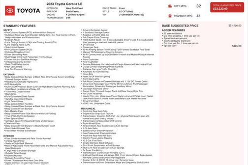 2023 Toyota Corolla LE