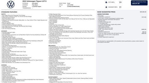 2023 Volkswagen Tiguan 2.0T S