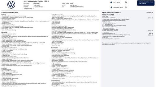 2023 Volkswagen Tiguan 2.0T S