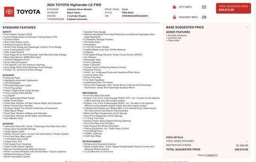 2024 Toyota Highlander LE