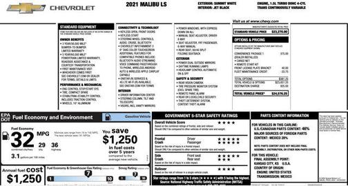 2021 Chevrolet Malibu 1LS