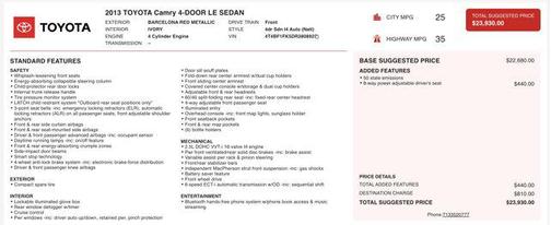 2013 Toyota Camry LE