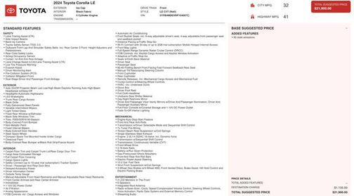 2024 Toyota Corolla LE