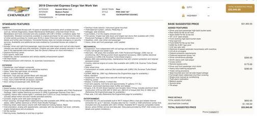 2019 Chevrolet Express 2500 Work Van