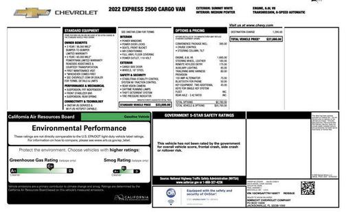 Summit White 2022 Chevrolet Express 2500 LT