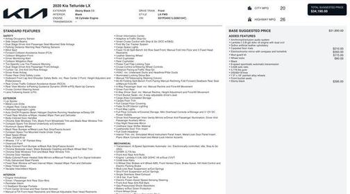 2020 Kia Telluride LX