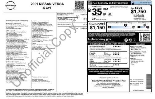Electric Blue Metallic 2021 Nissan Versa 1.6 S