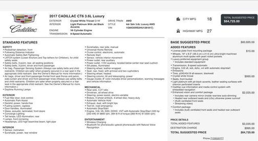 2017 Cadillac CT6 3.6L Luxury