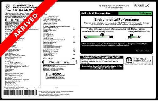 2023 RAM ProMaster 3500 High Roof