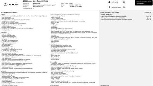 2020 Lexus NX 300 F Sport