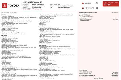 2019 Toyota Tacoma SR