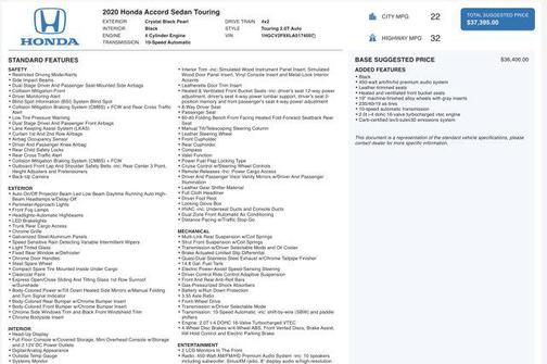 2020 Honda Accord Touring 2.0T