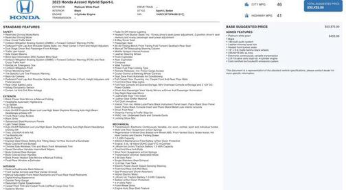 2023 Honda Accord Hybrid Base