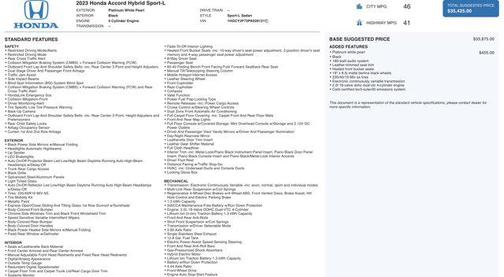 2023 Honda Accord Hybrid Base