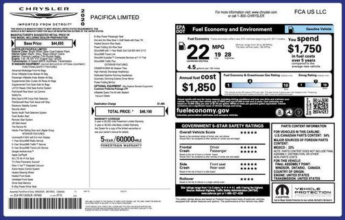 2020 Chrysler Pacifica Limited
