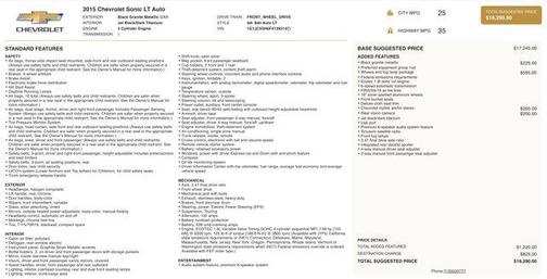 2015 Chevrolet Sonic LT