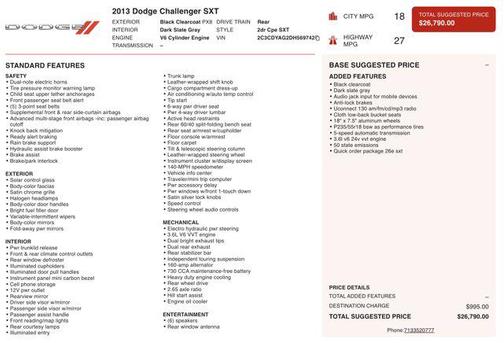 2013 Dodge Challenger SXT