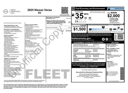 2025 Nissan Versa 1.6 SV
