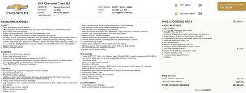 2014 Chevrolet Cruze 2LT