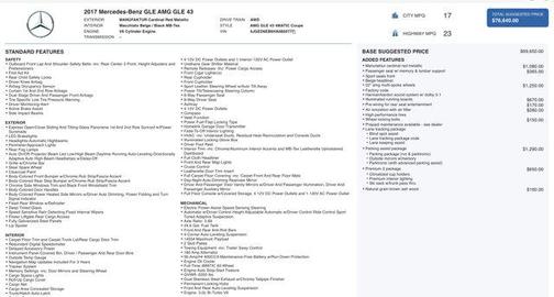 2017 Mercedes-Benz AMG GLE 43 Coupe 4MATIC