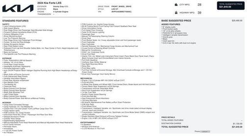 2024 Kia Forte LXS