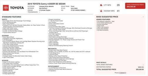 2019 Toyota Camry SE