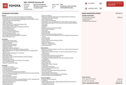 2021 Toyota Tacoma SR