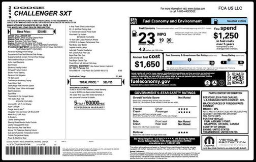 2019 Dodge Challenger SXT