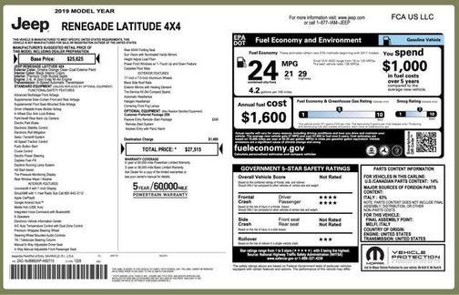 2019 Jeep Renegade Latitude