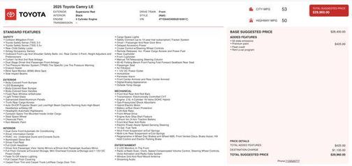 2025 Toyota Camry SE