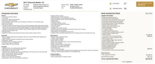 Iridescent Pearl Tricoat 2017 Chevrolet Malibu 1LT