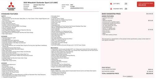 2025 Mitsubishi Outlander Sport 2.0 S