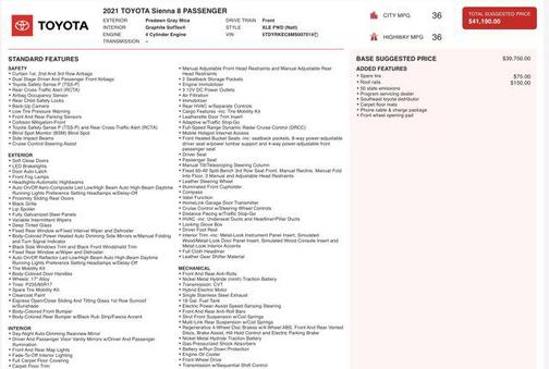 2021 Toyota Sienna XLE 8 Passenger