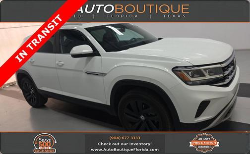 Pure White 2023 Volkswagen Atlas Cross Sport 3.6L V6 SE w/Technology