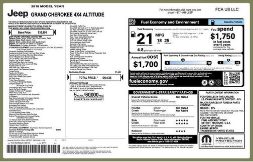 2018 Jeep Grand Cherokee Altitude