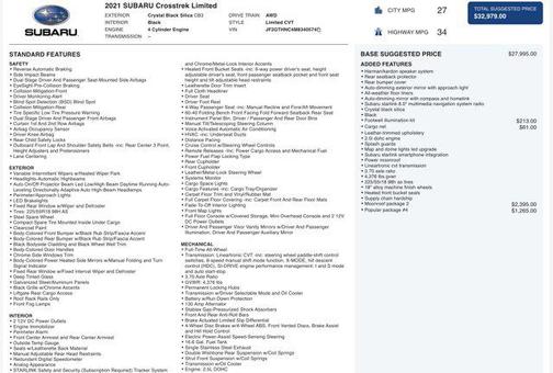 2021 Subaru Crosstrek Limited