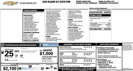 2025 Chevrolet Blazer 2LT
