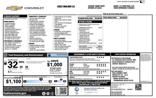 2022 Chevrolet Malibu 1LS