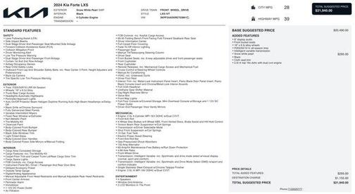 2024 Kia Forte LXS
