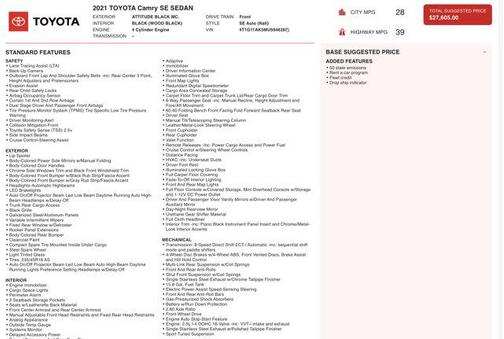 2021 Toyota Camry SE