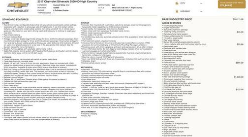 2017 Chevrolet Silverado 3500 High Country