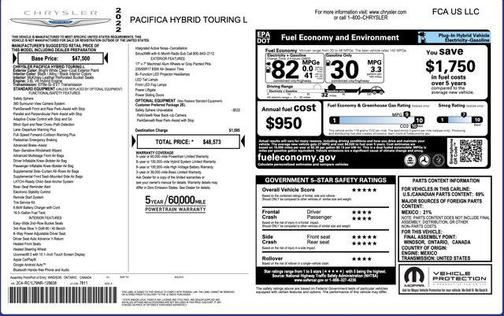 2022 Chrysler Pacifica Hybrid Touring L