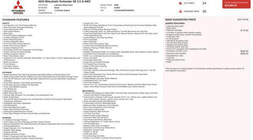 2023 Mitsubishi Outlander SE Black Edition S-AWC