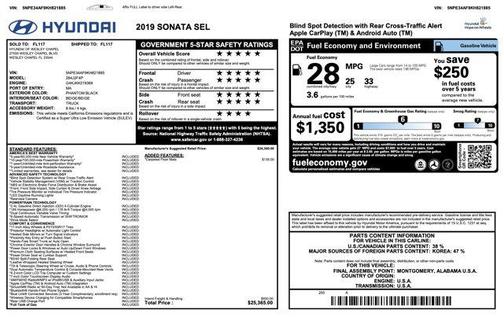 2019 Hyundai SONATA SEL