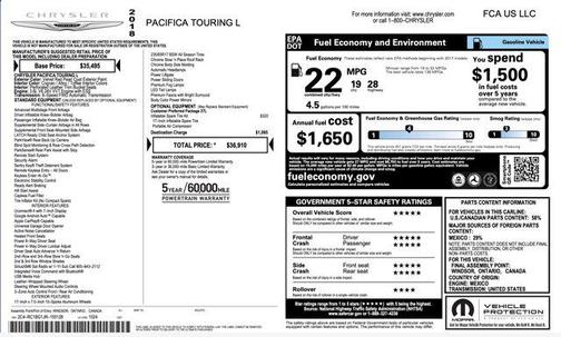 2018 Chrysler Pacifica Touring-L
