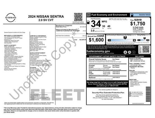 2024 Nissan Sentra SV