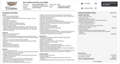 2017 Cadillac ATS 2.0L Turbo Luxury