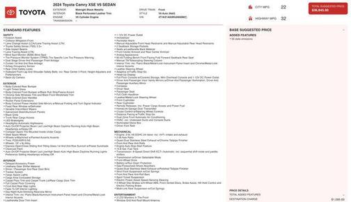 2024 Toyota Camry XSE