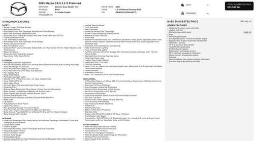 2025 Mazda CX-5 2.5 S Preferred